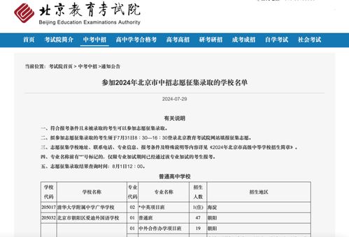 北京公布2024年中招志愿征集錄取學校名單，汽車配件專業備受關注